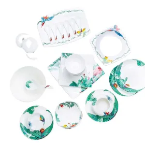 مجموعة أدوات مائدة من الخزف الغربي -  Dinnerware Set Restaurant Dishes and Plates Porcelain Dinner