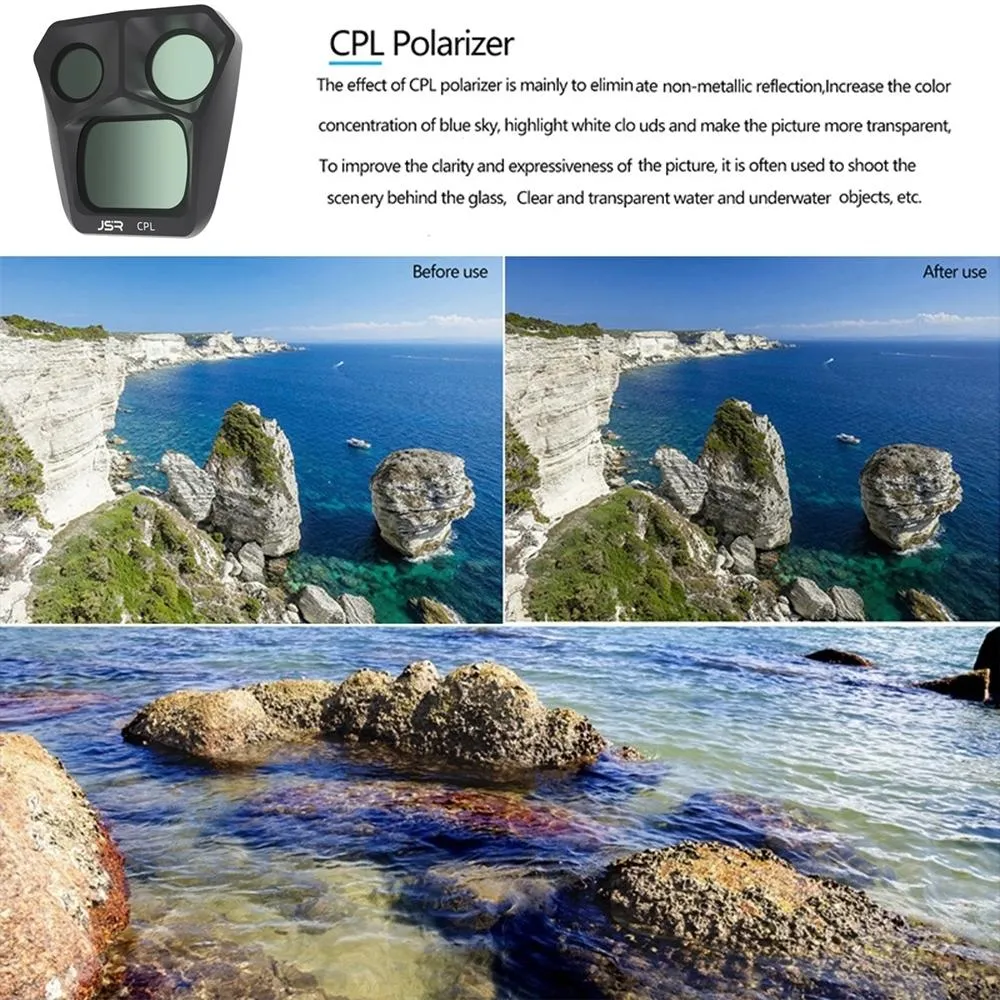 3-in-1 Cpl Nd8 Nd16 Lens Filter for Dji Mavic 3 Pro