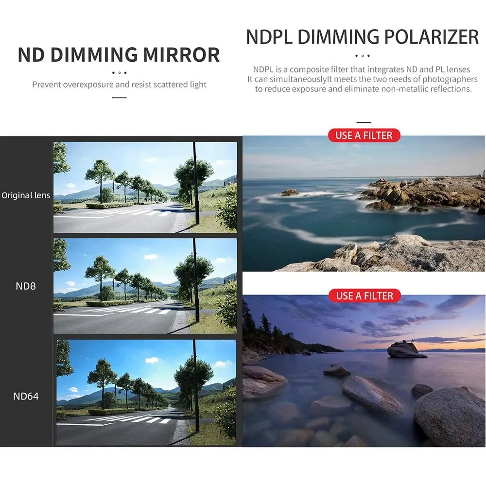 3-in-1 Cpl Nd8 Nd16 Lens Filter for Dji Mavic 3 Pro