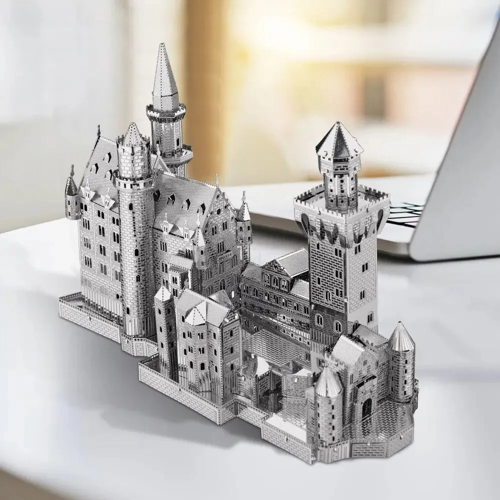 3d Metal Puzzle Neuschwanstein Castle Model Building Kits Diy Toys Jigsaw for Teen Adult Birthday Gifts