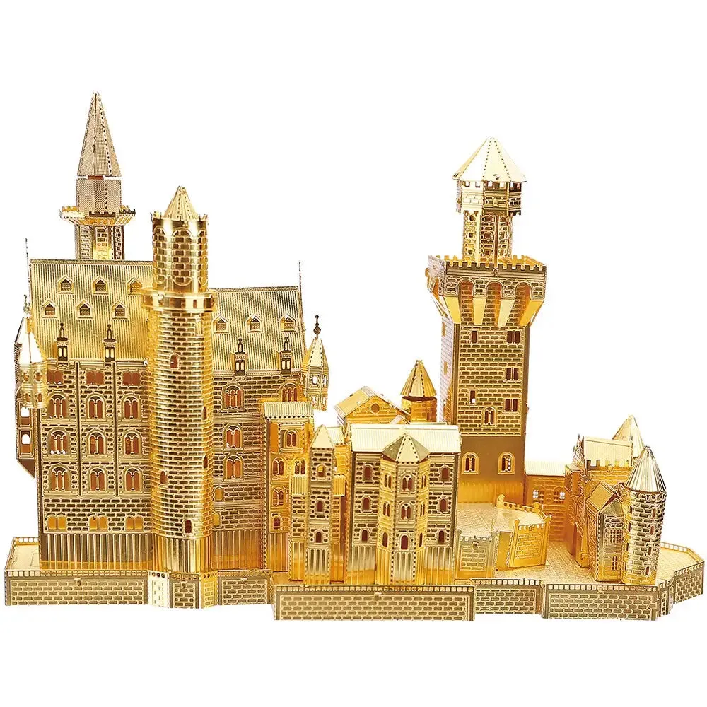 3d Metal Puzzle Neuschwanstein Castle Model Building Kits Diy Toys Jigsaw for Teen Adult Birthday Gifts