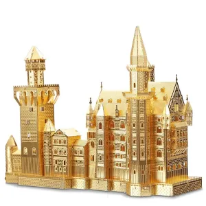 3d Metal Puzzle Neuschwanstein Castle Model Building Kits Diy Toys Jigsaw for Teen Adult Birthday Gifts