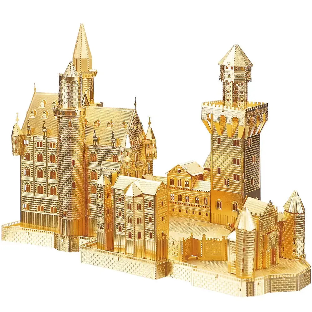 3d Metal Puzzle Neuschwanstein Castle Model Building Kits Diy Toys Jigsaw for Teen Adult Birthday Gifts