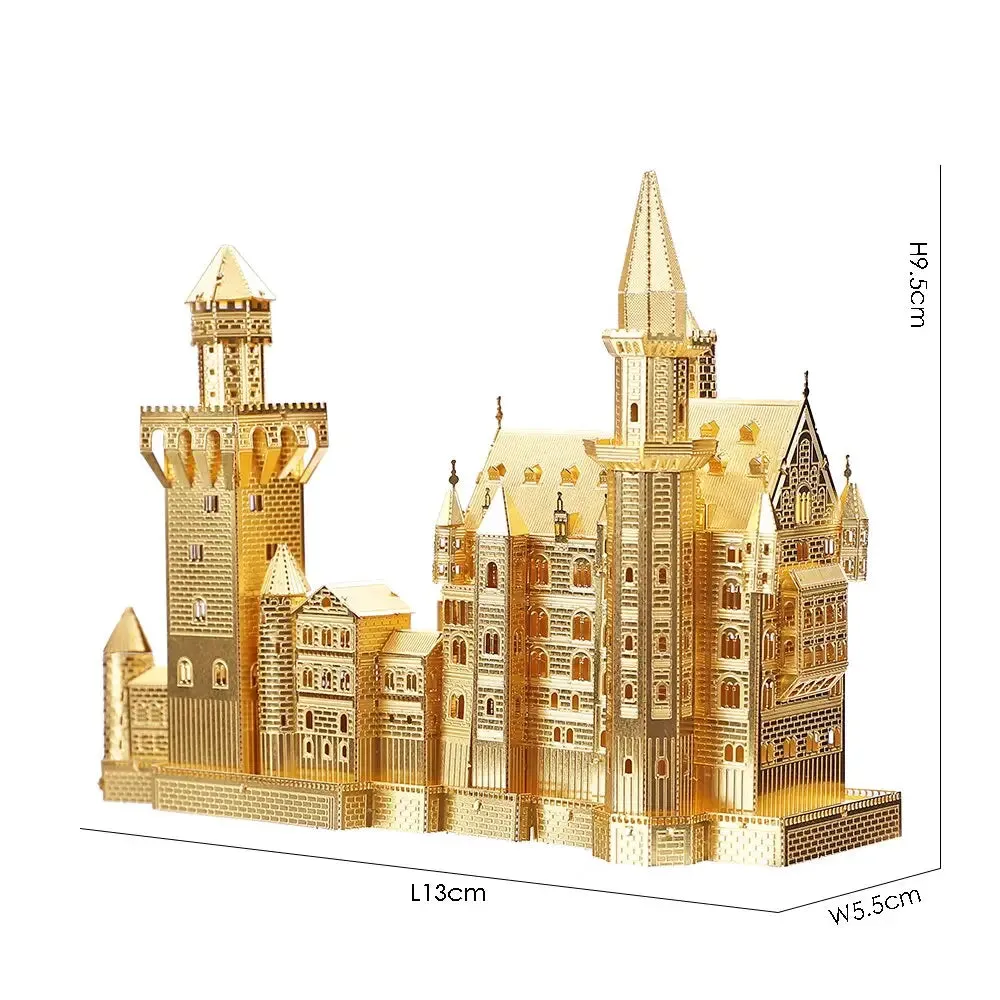 3d Metal Puzzle Neuschwanstein Castle Model Building Kits Diy Toys Jigsaw for Teen Adult Birthday Gifts