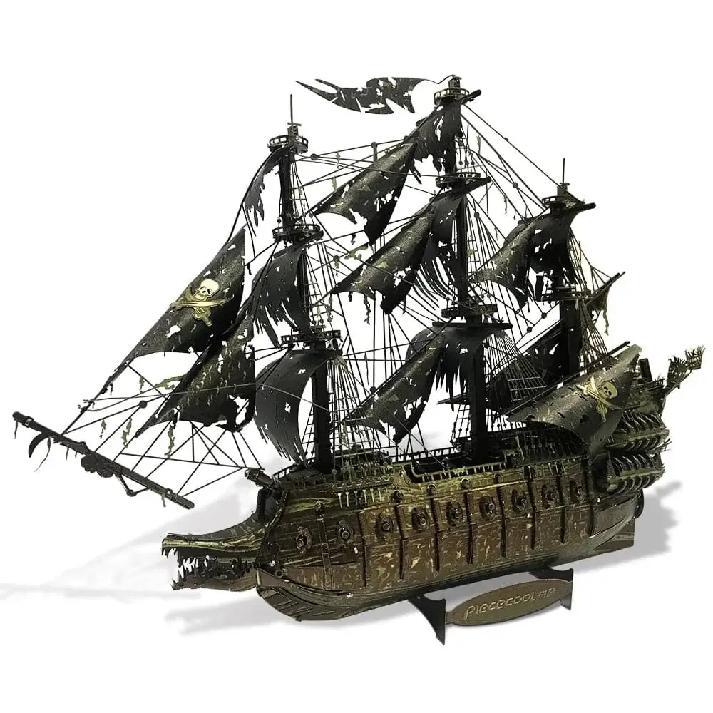 3d Metal Puzzle the Flying Dutchman Model Building Kits Pirate Ship Jigsaw for Teens Brain Teaser Diy Toys