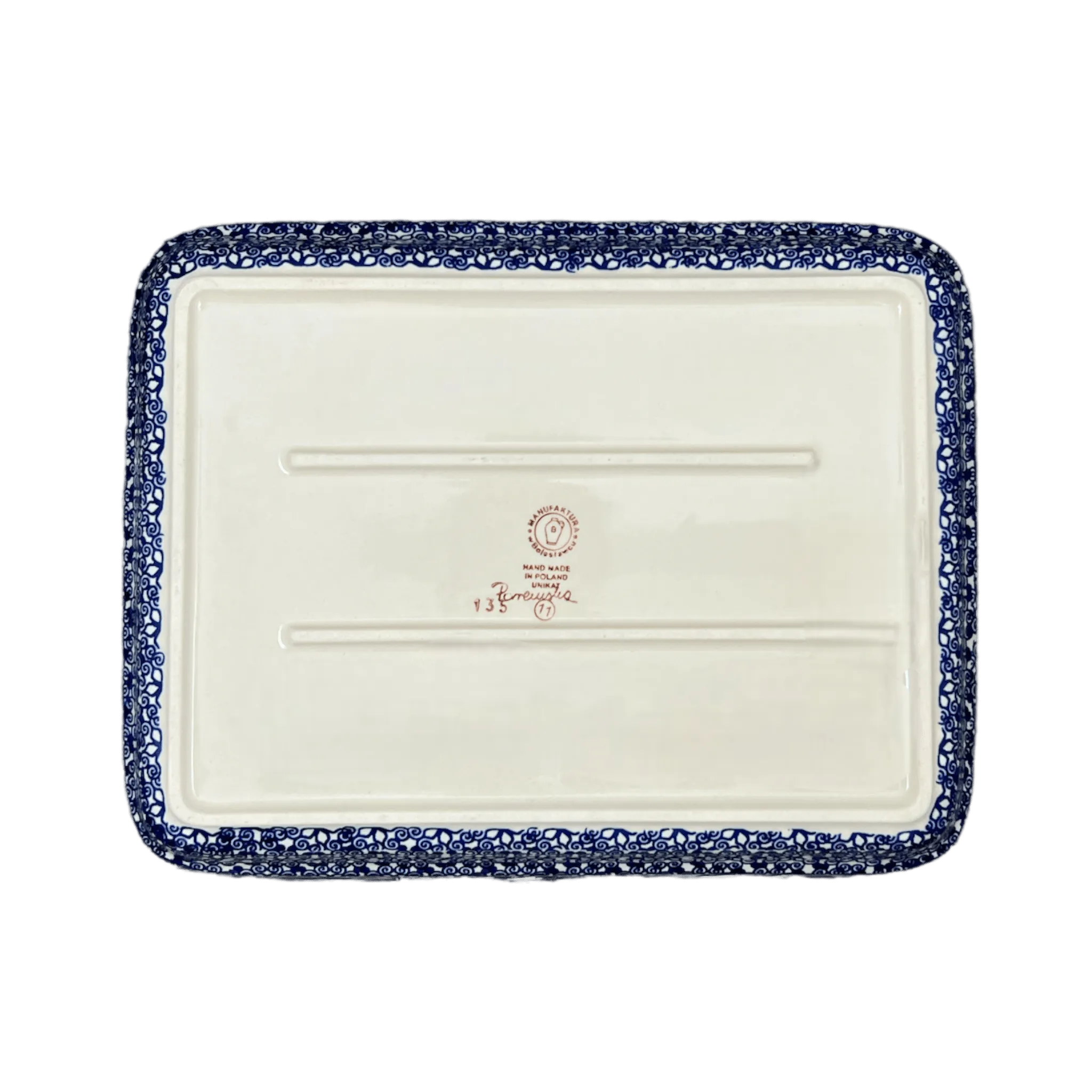 Baker, Rectangular, Shallow, 9" x 11" in "Floral Fantasy" by Manufaktura | P104S-P260