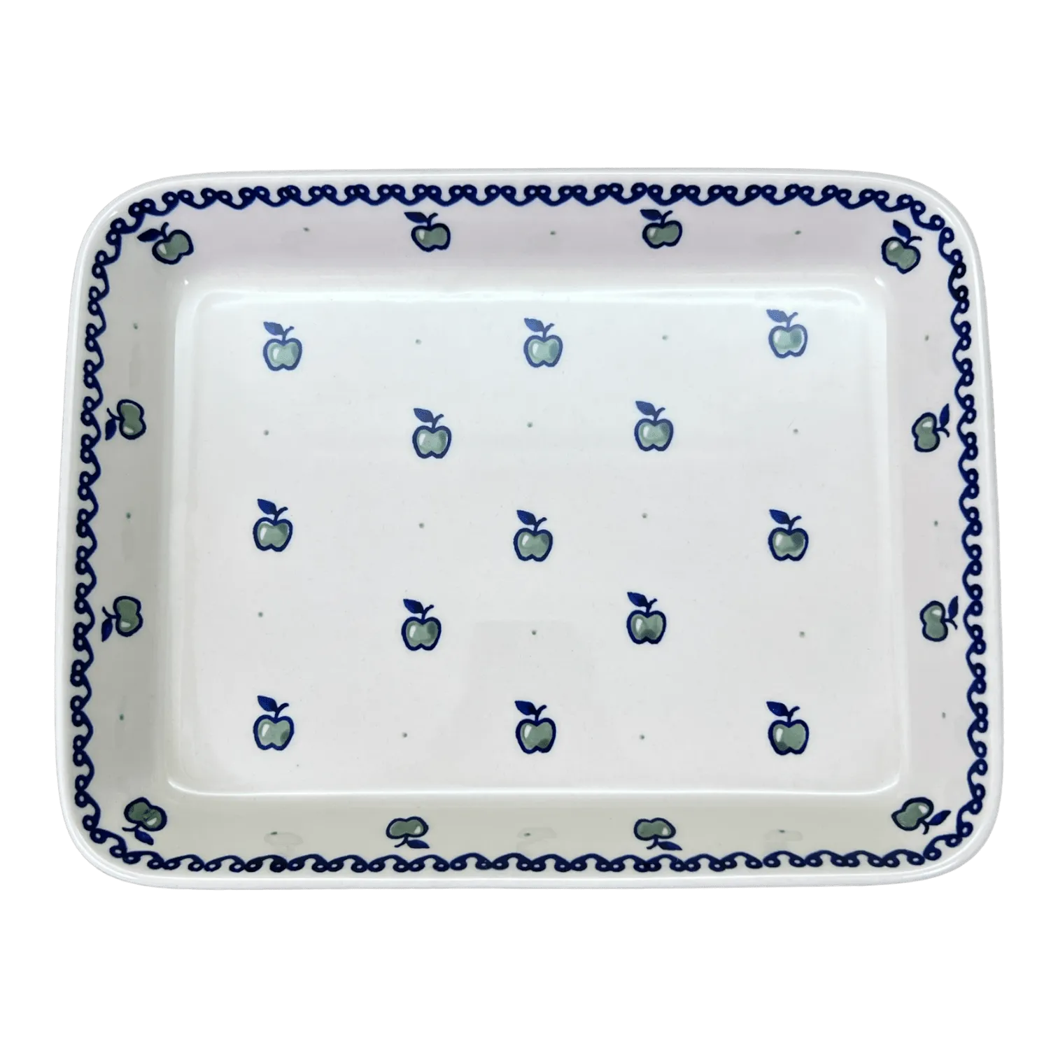 Baker, Rectangular, Shallow, 9" x 11" in "Green Apple" by Manufaktura | P104T-15