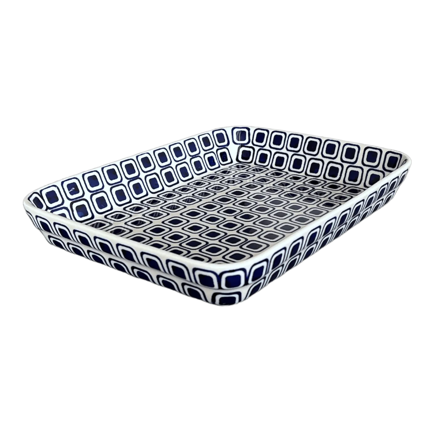 Baker, Rectangular, Shallow, 9" x 11" in "Navy Retro" by Manufaktura | P104U-601A