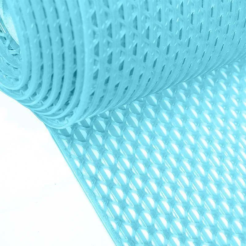 Blue Anti Slip Crossline Shower Mat