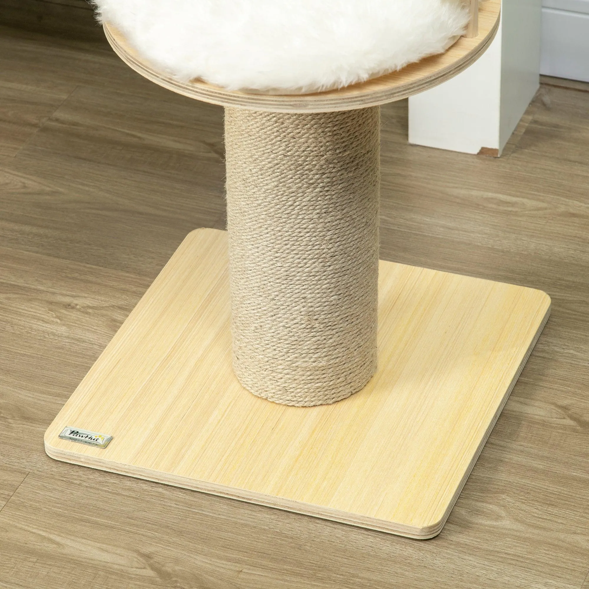 Cat Tower with Jute Scratching Post, 52cm - Natural