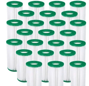 Coleman 90357E Type III A/C 1000 and 1500 GPH Replacement Filter Swimming Pool Cartridge Compatible with Most Power Round Frame Pools (24 Pk)