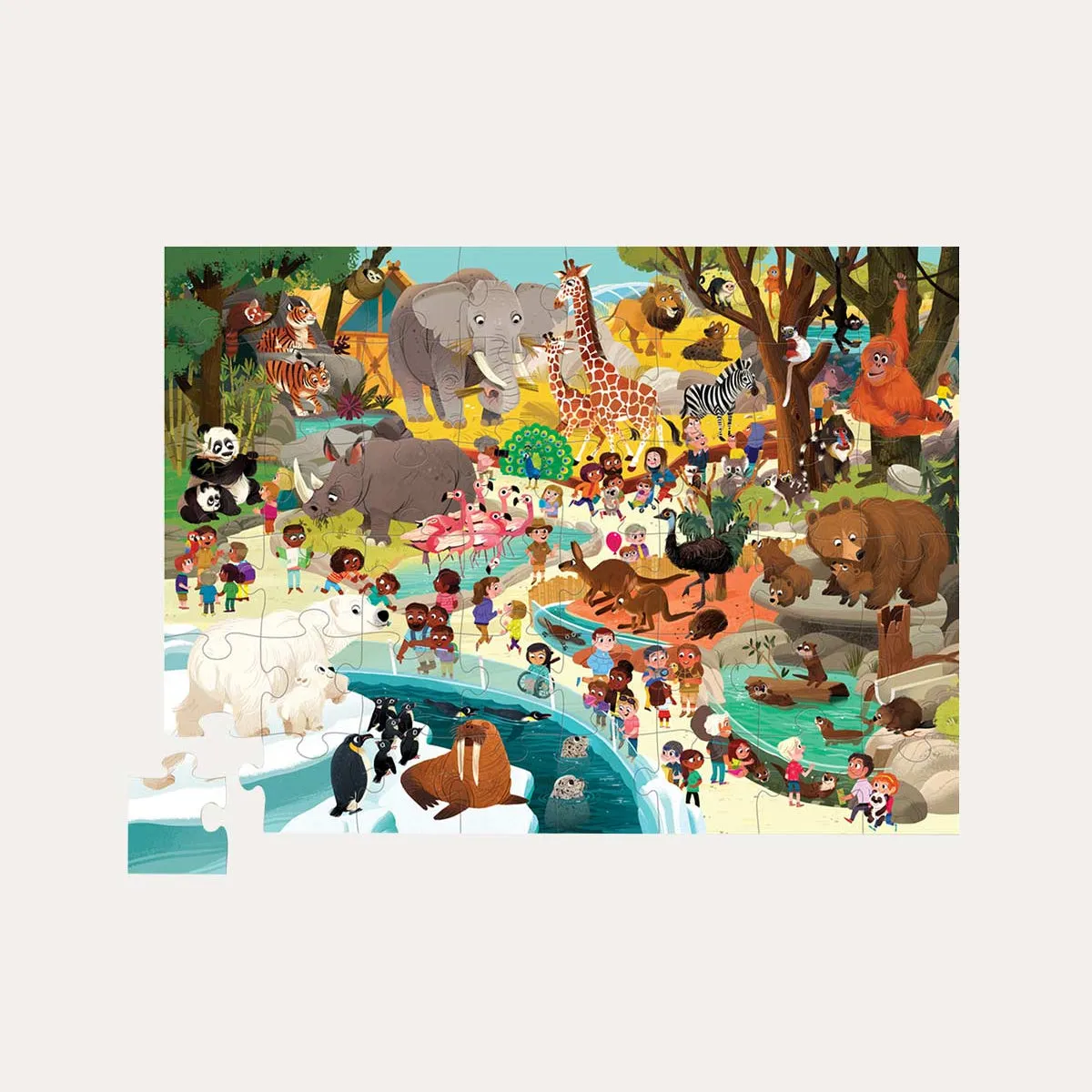 Crocodile Creek 48 Piece Puzzle Day at the Zoo