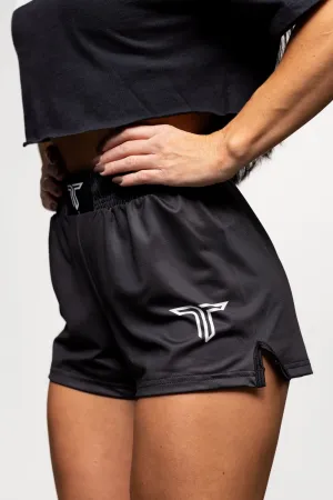Essential Women's Fight Shorts (3" Inseam) - Black Essential Women's Fight Shorts (3" Inseam) - Black