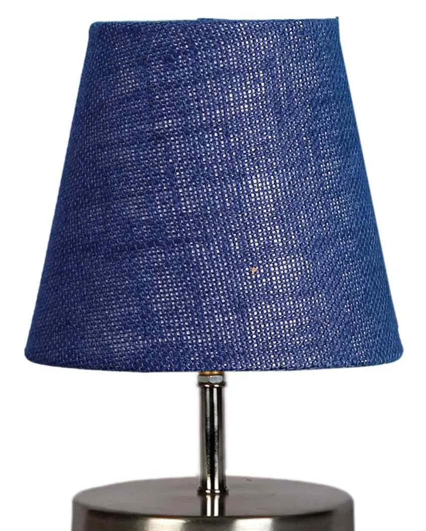 Eye Catchy Jute Round Metal Steel Table Lamp | 6 x 8 inches