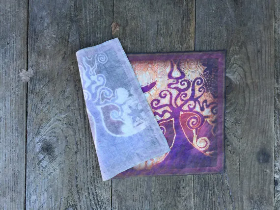 Faith and Trees Batik Fabric Print Patch
