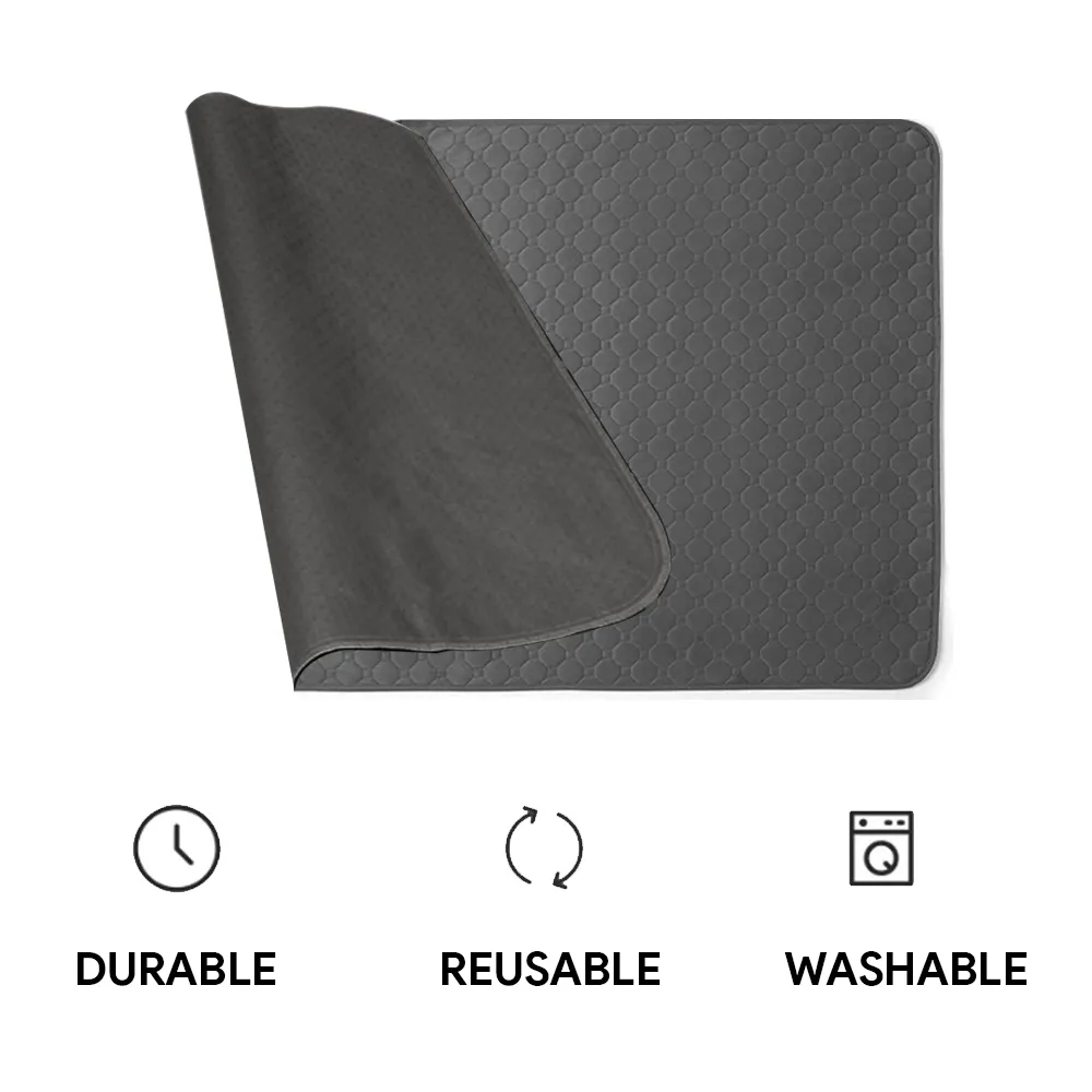 Goofy Tails Reusable Pee Pads for Dog (Grey Black, 90x70cm)