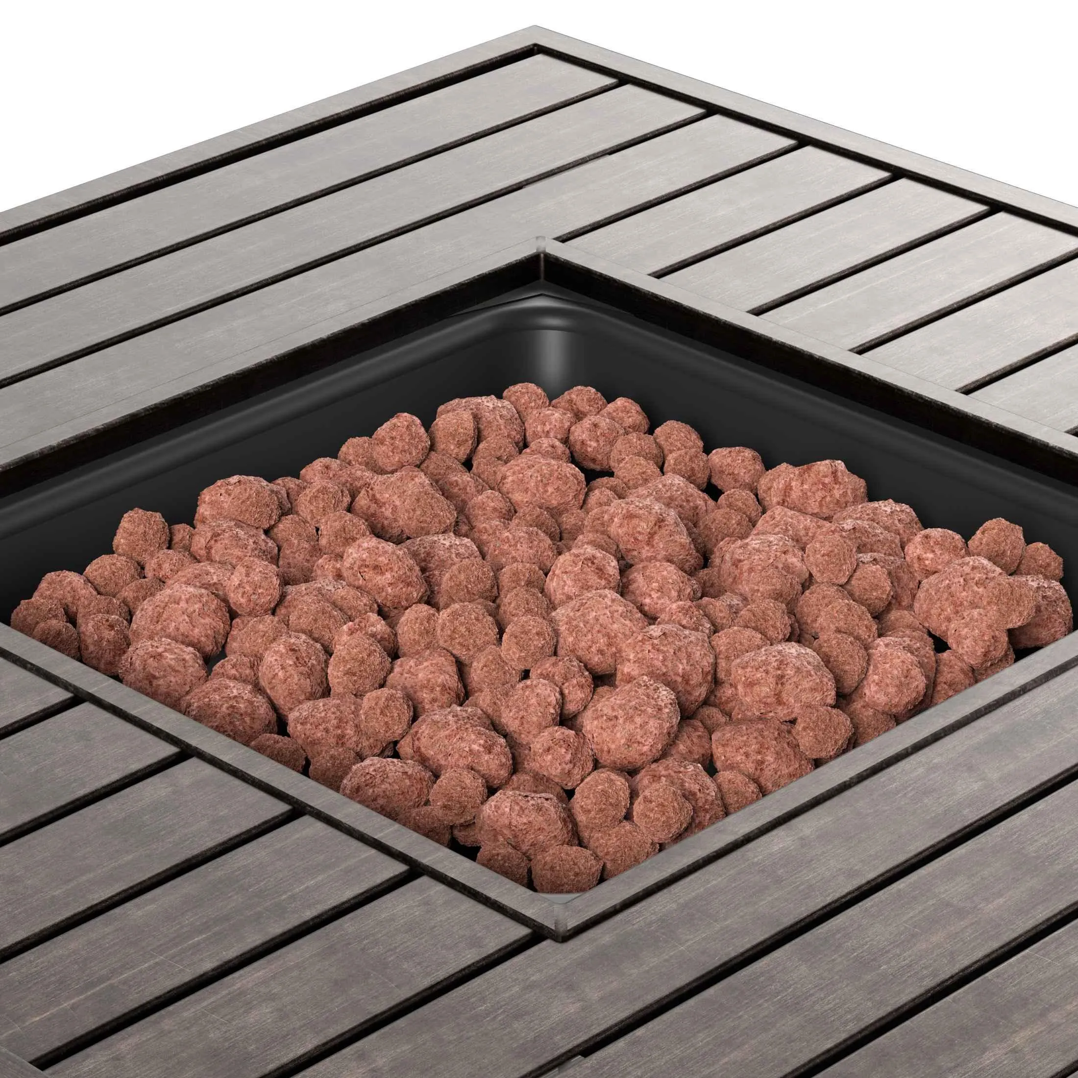 Hampshire 50,000 BTU Square Propane Gas Fire Pit Table