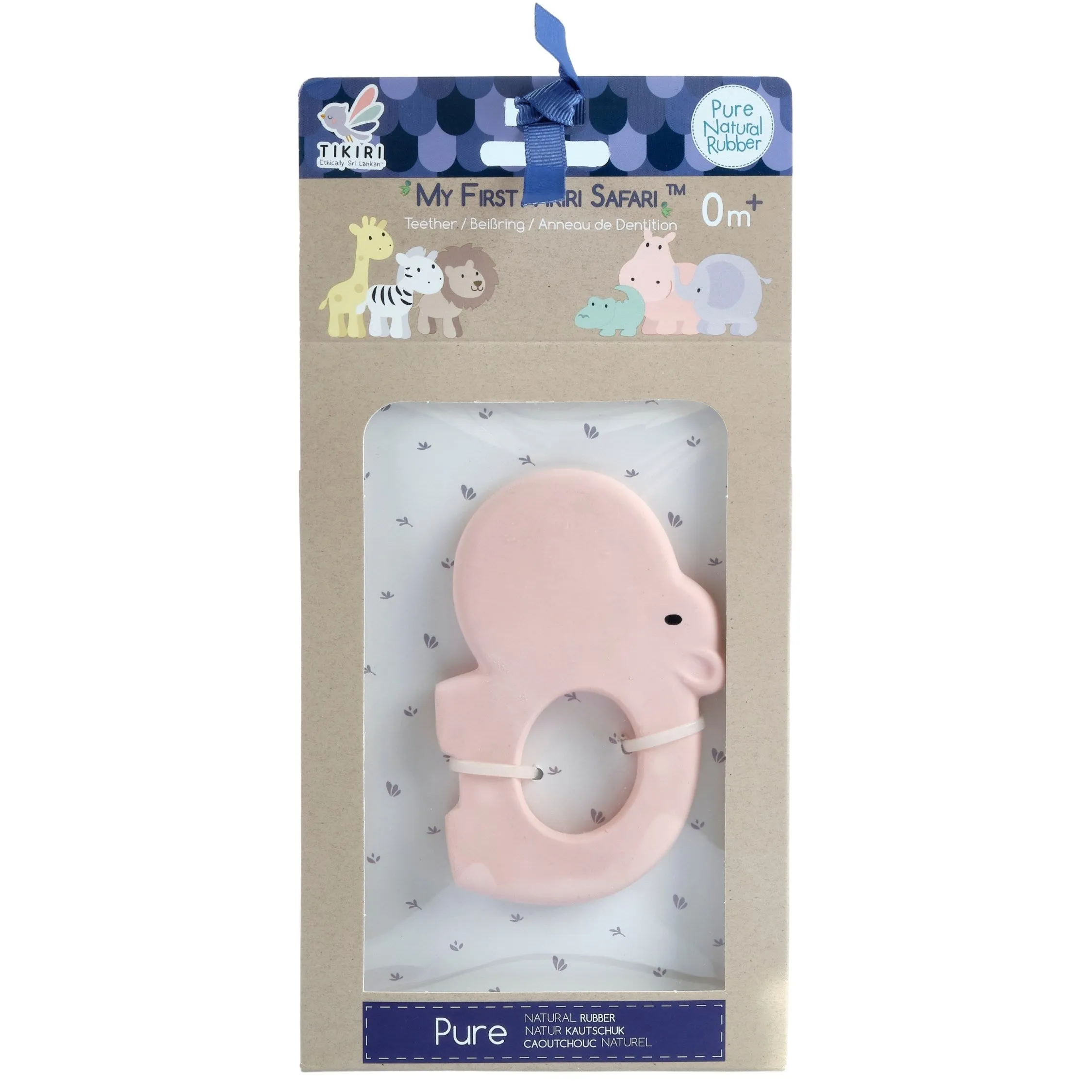 Hippo - Natural Rubber Baby Teether