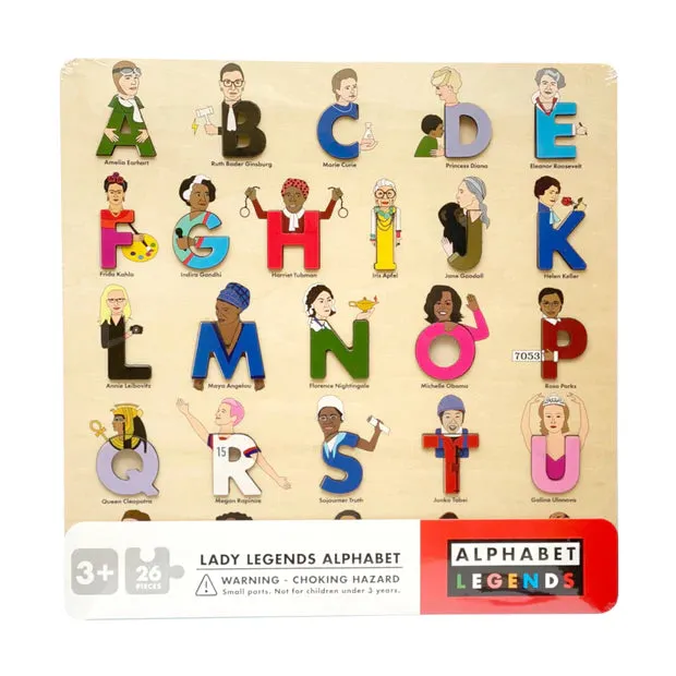 Lady Legends Wooden Alphabet Puzzle