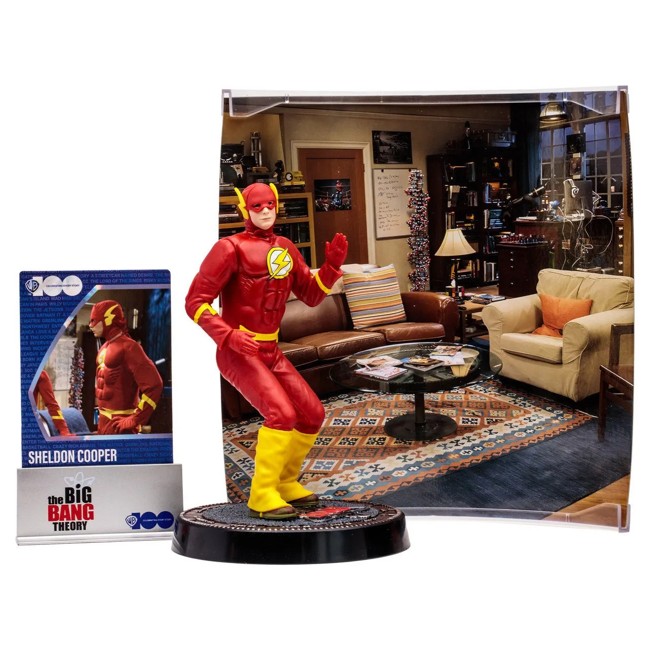McFarlane Movie Maniacs WB 100: Sheldon Cooper as The Flash (Big Bang Theory)