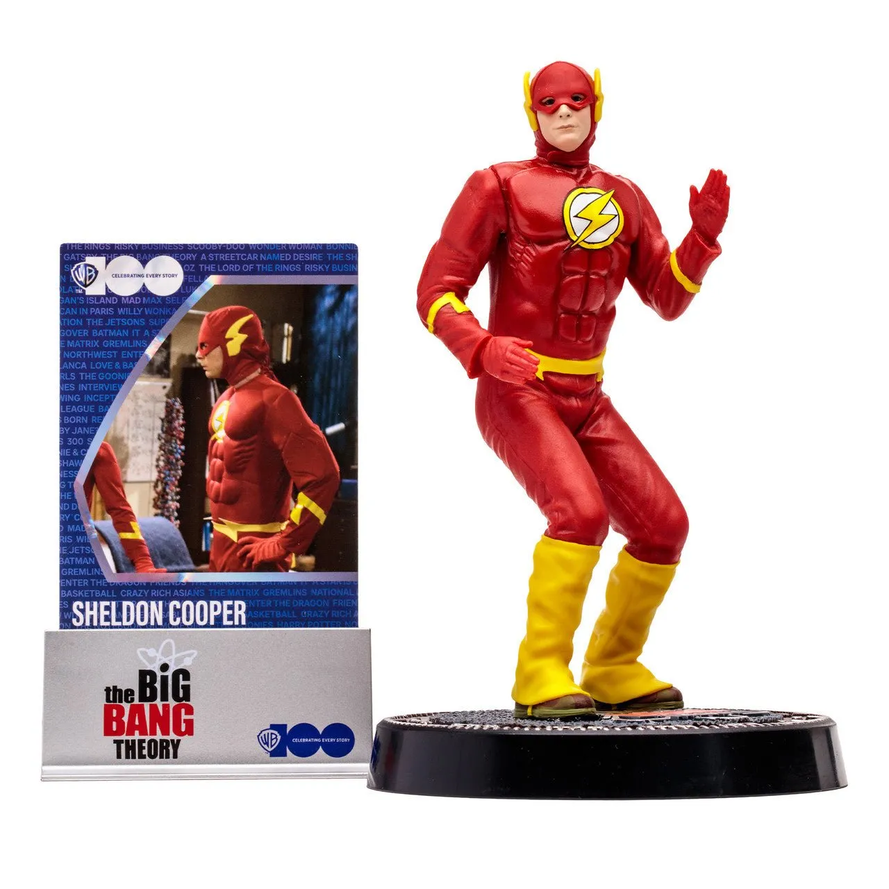 McFarlane Movie Maniacs WB 100: Sheldon Cooper as The Flash (Big Bang Theory)