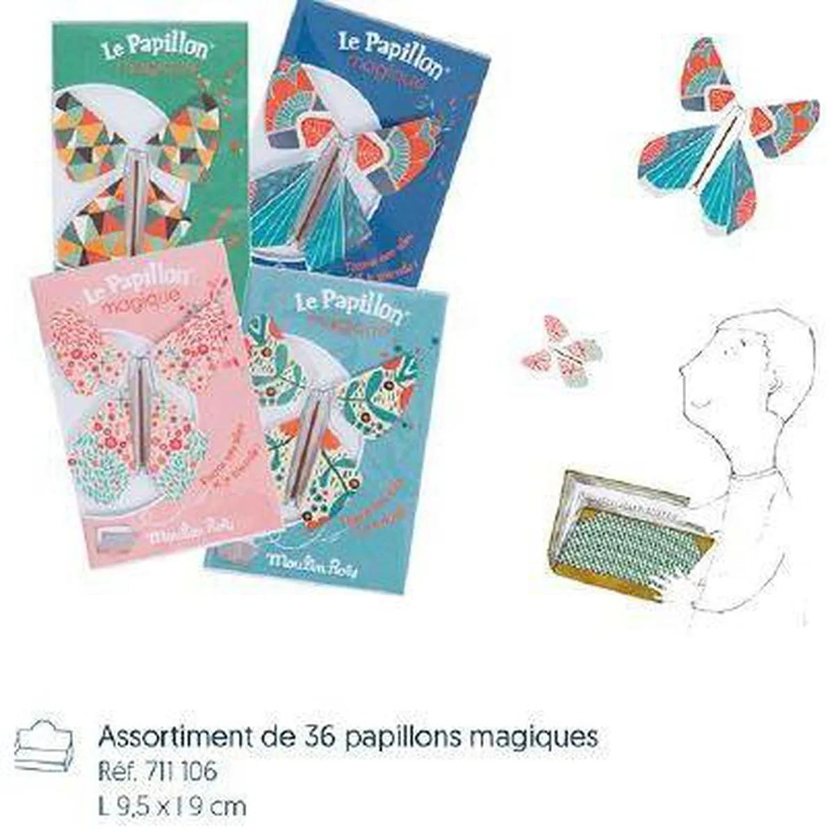 Moulin Roty le papillon paper magic butterfly