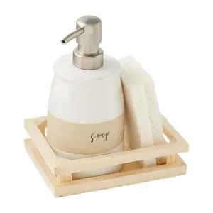 Mud Pie Soap & Sponge Crate Set
