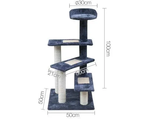 Multi Level Cat Scratching Tree - Grey