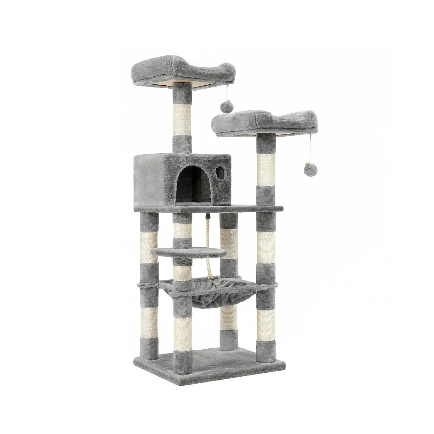 Multi-Level Cat Tree with Sisal-Covered Scratching Posts