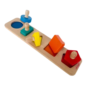 Open Ended First Jumbo Knob Wooden Shape Puzzle