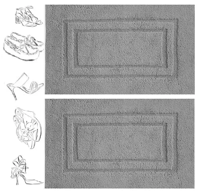 Pack of 2 Luxury Bath Mat Set Super Soft 750-GSM Washable Bath Mat