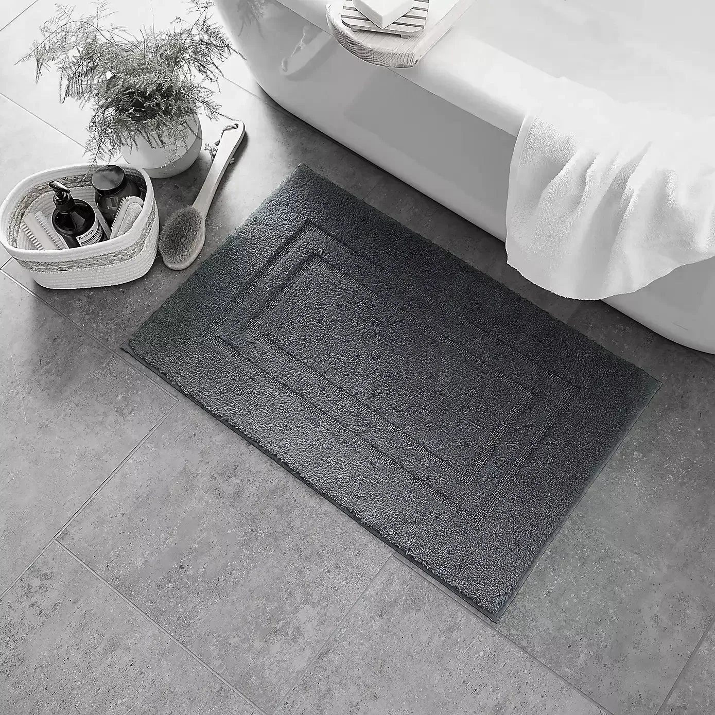Pack of 2 Luxury Bath Mat Set Super Soft 750-GSM Washable Bath Mat