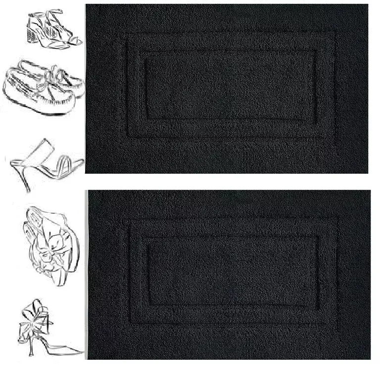 Pack of 2 Luxury Bath Mat Set Super Soft 750-GSM Washable Bath Mat