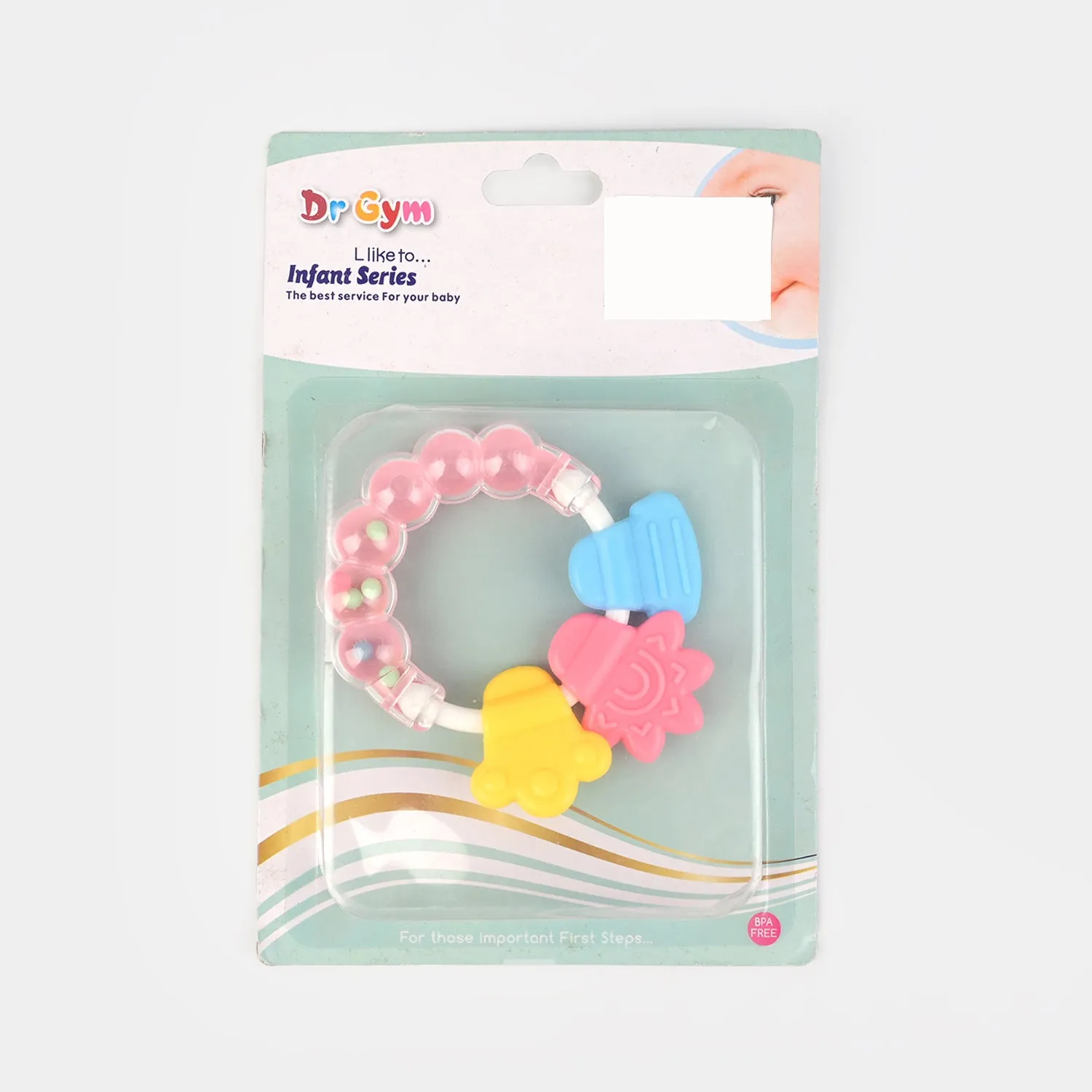 Rattle & Teether | Pink