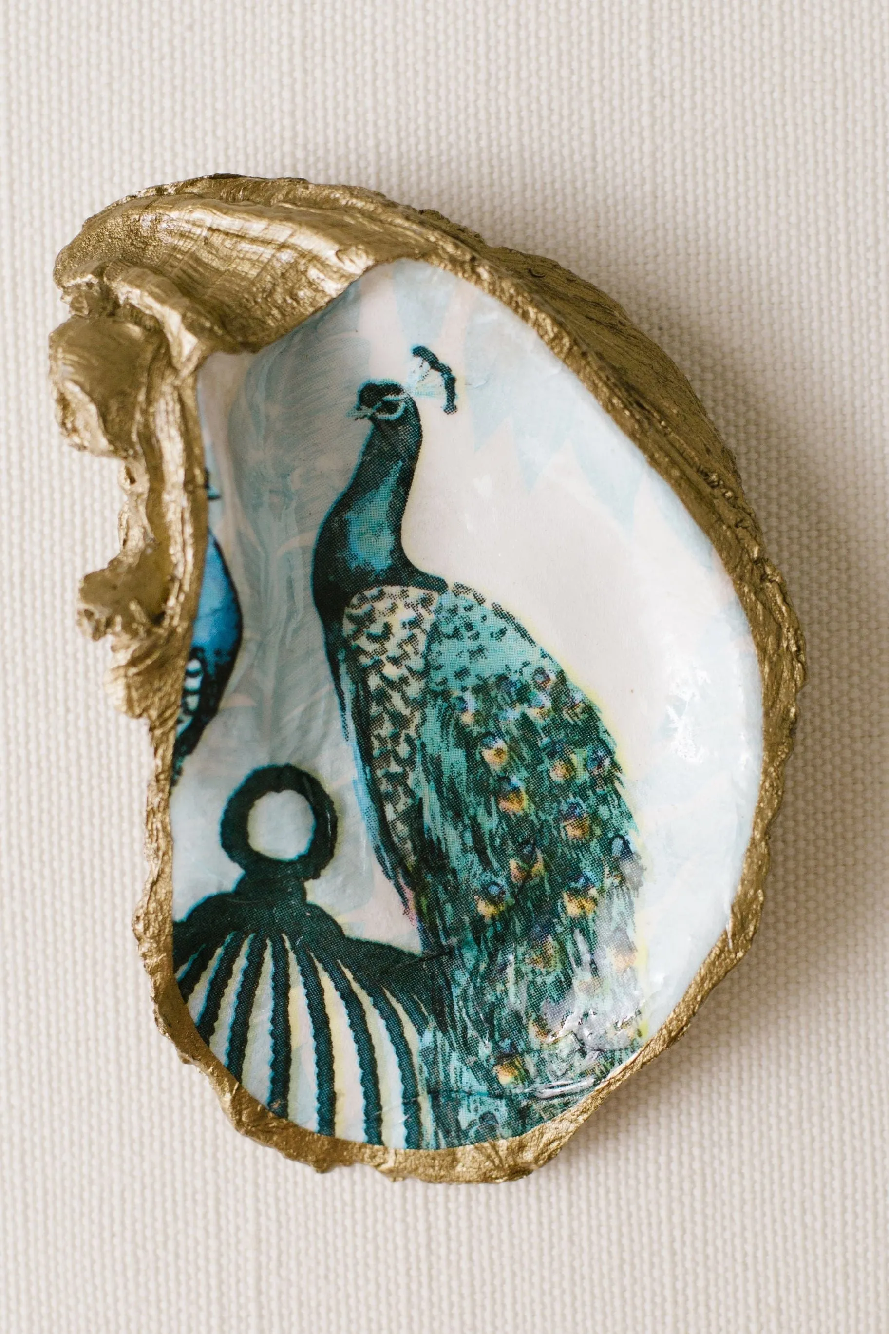 Serenity Decoupage Oyster Ring Dish