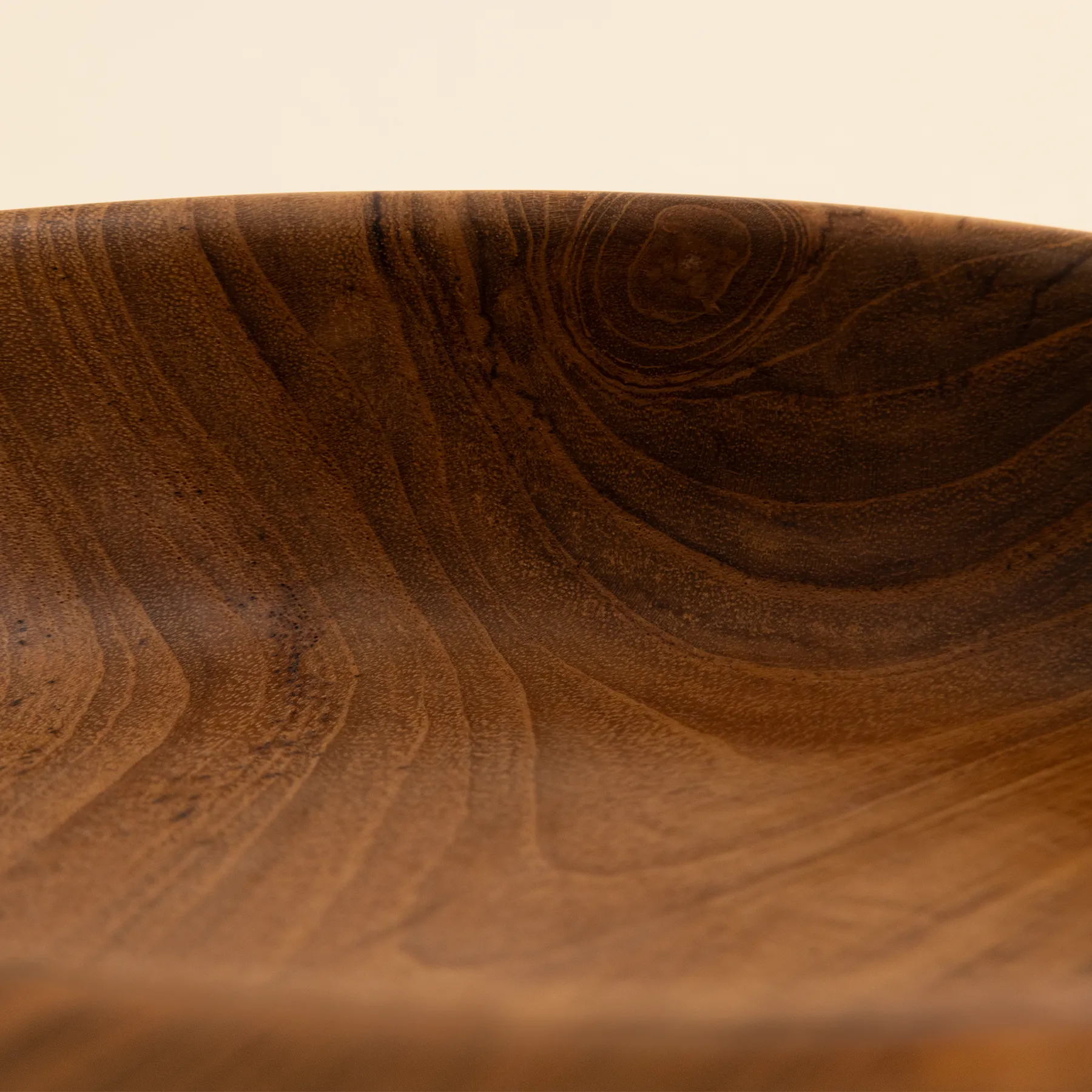 Teak Shallow Bowl