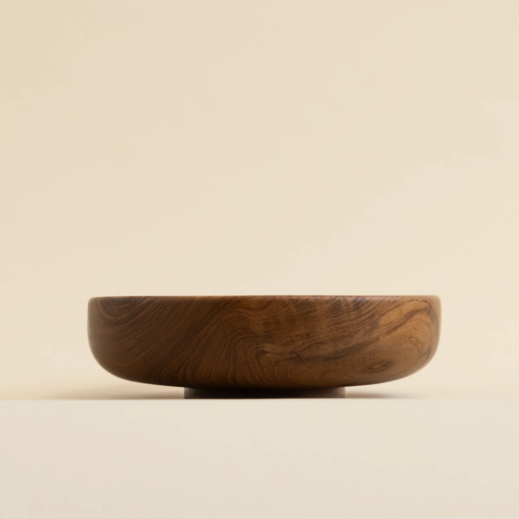 Teak Shallow Bowl