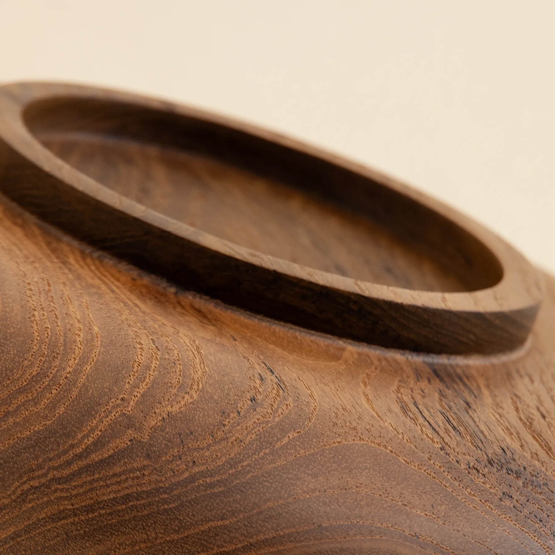 Teak Shallow Bowl