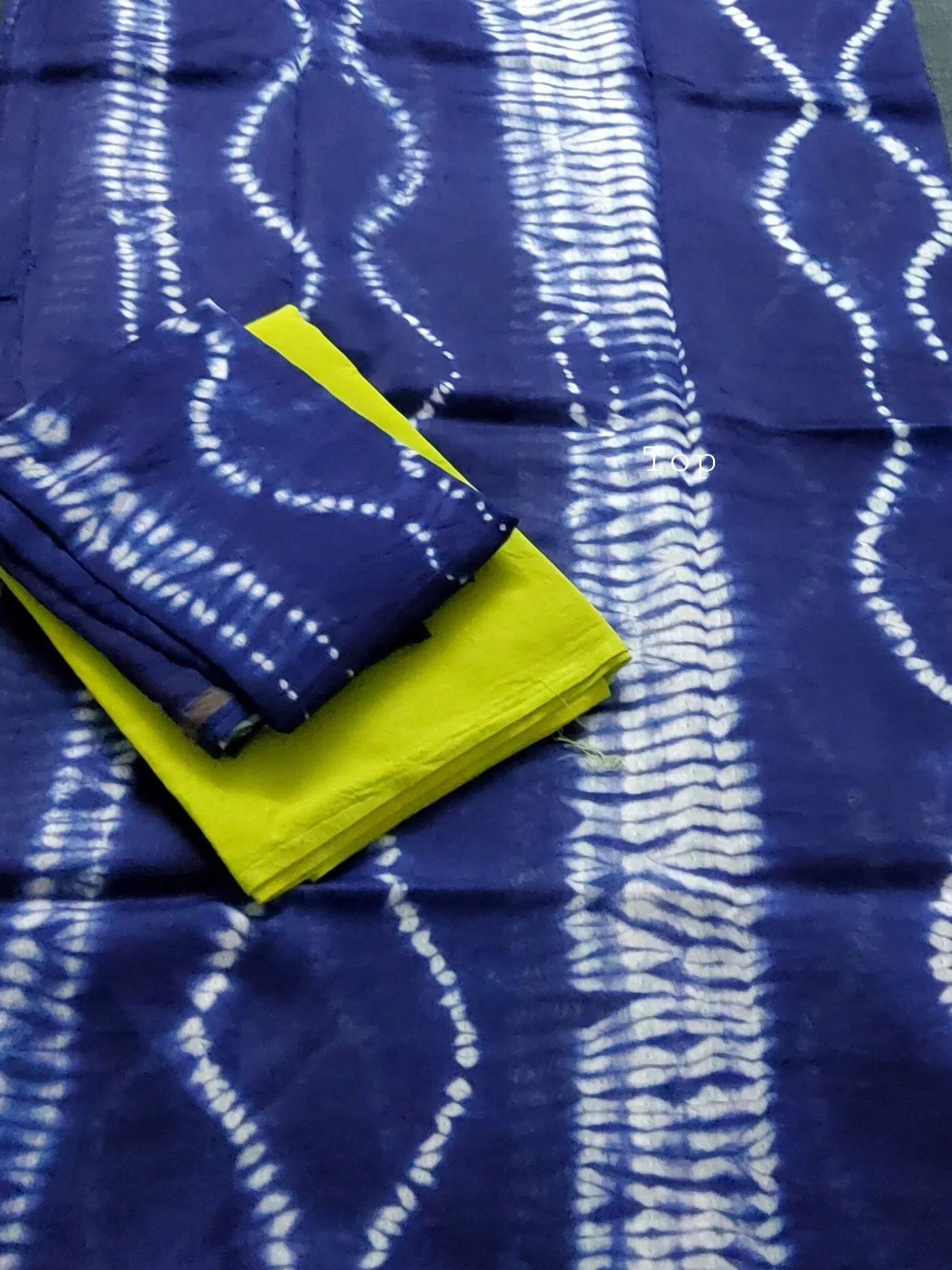 Tie and Dye Chanderi Silk Cotton Dress Material