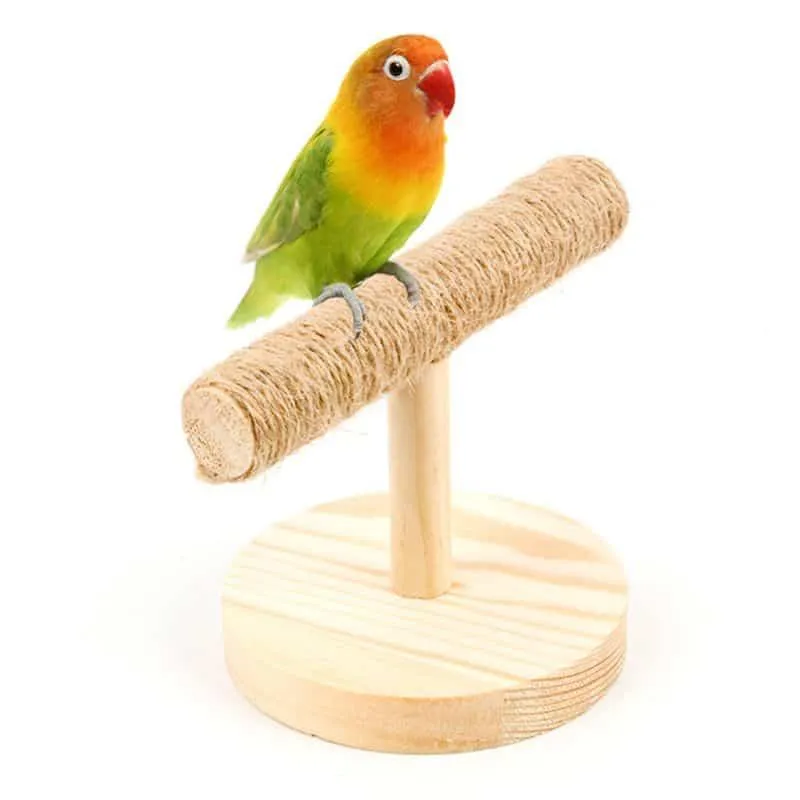 Wood and Sisal Bird's Perch