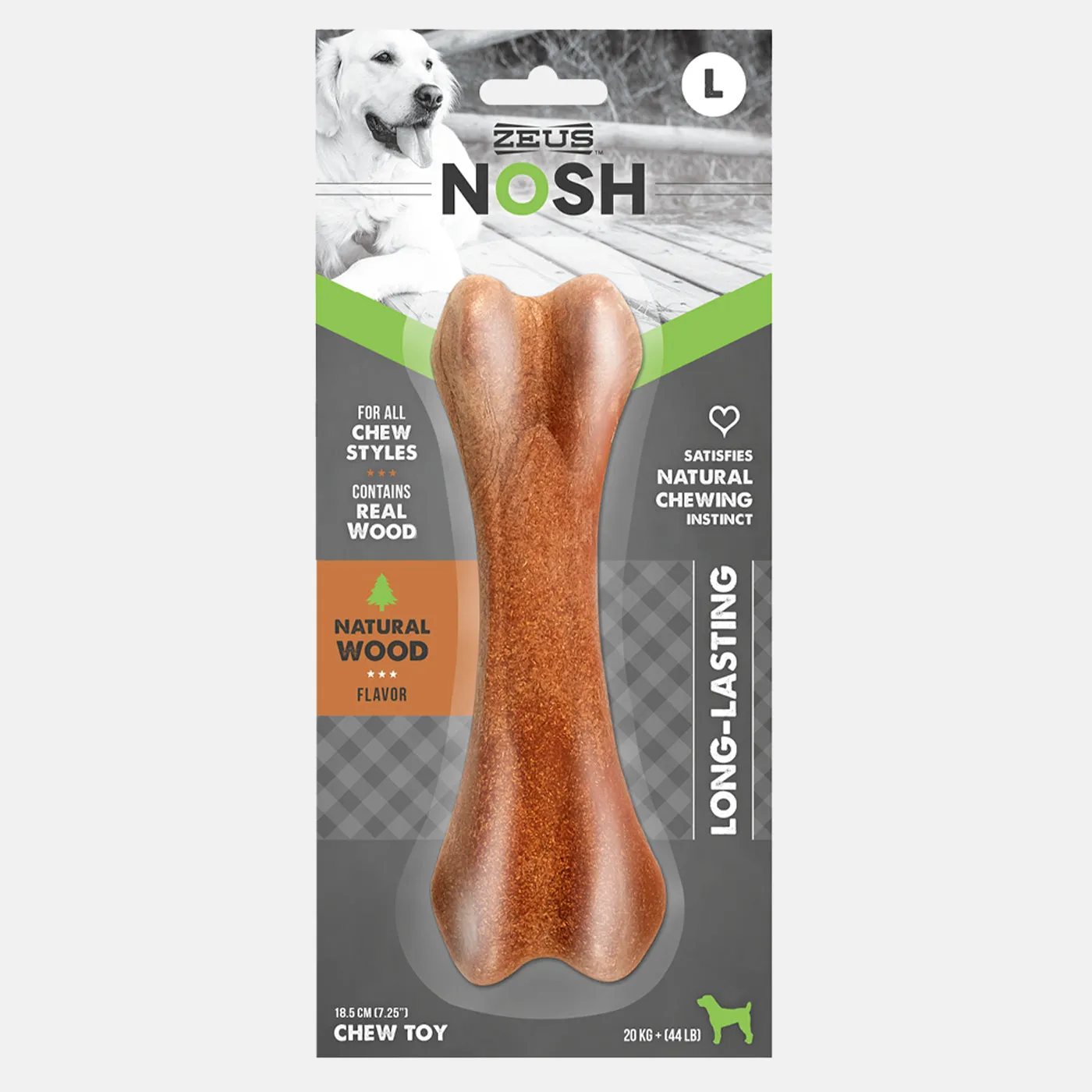 Zeus Nosh Nylon & Wood Chew Bone