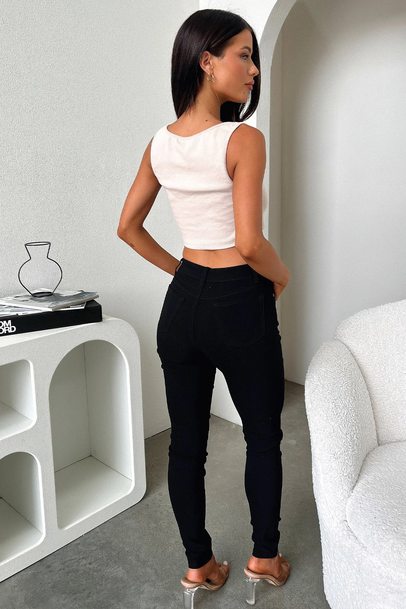 Zeuse Singlet Crop - Beige