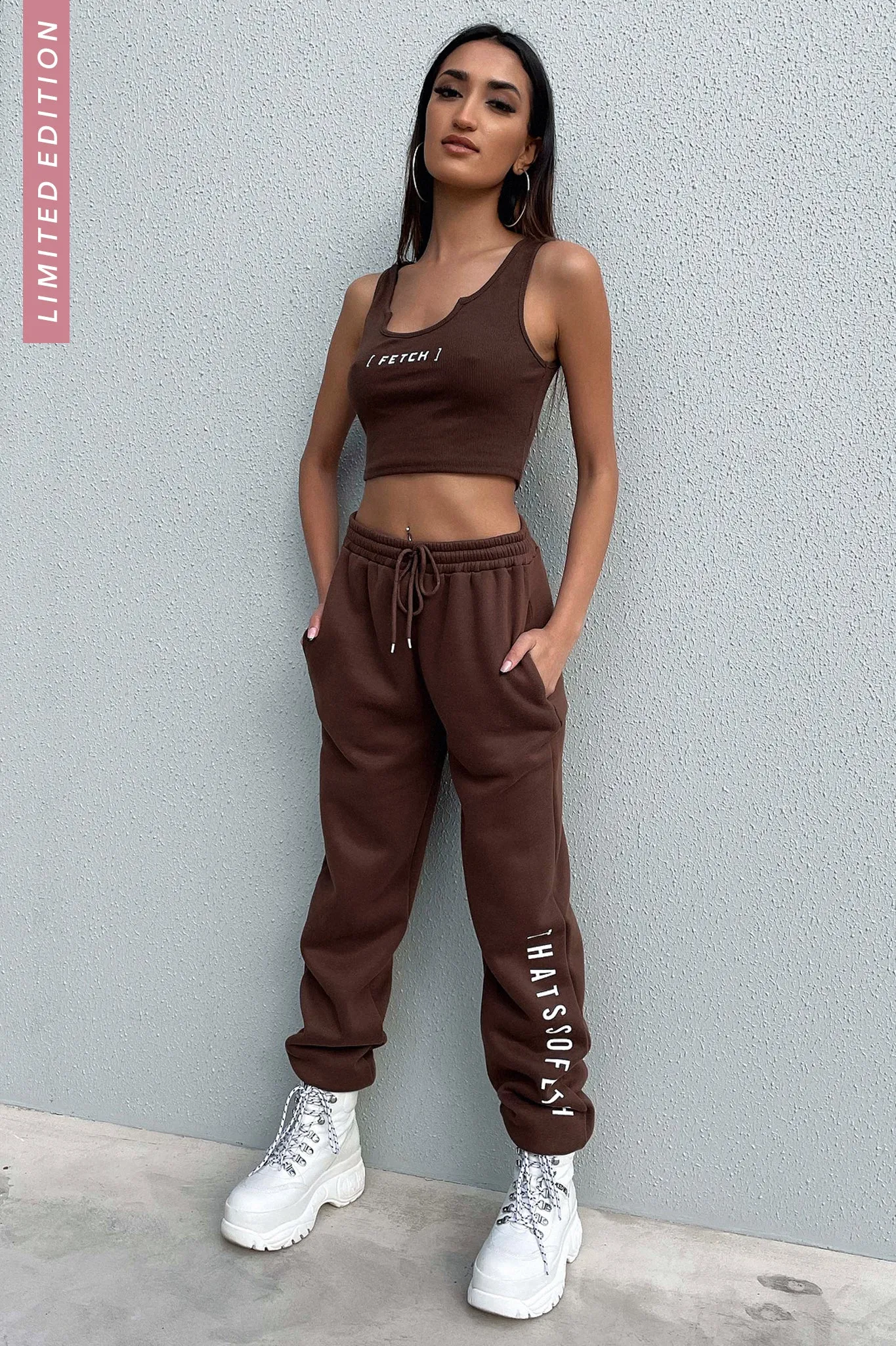 Zeuse Singlet Crop - Brown